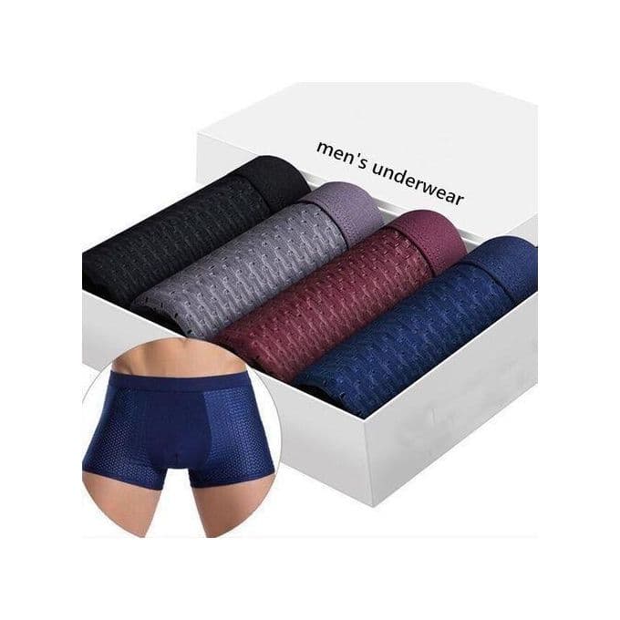 Berrykey 4pcs Men’s Ice Silk Mesh Boxer Briefs